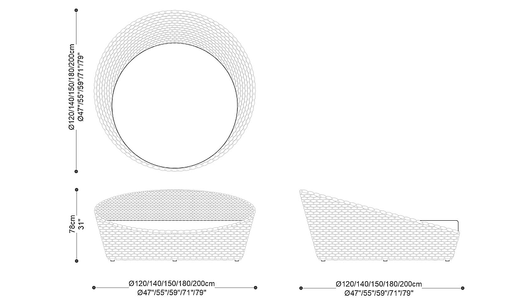 Imagen de las dimensiones principales del producto